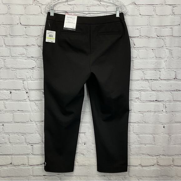 Rafaella Curvy Crop Pants Women's Size 4 Black Business Casual Travel Stretch - Picture 11 of 11